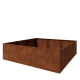Cortenstaal plantenbak XXL - Vierkant - 300 x 300 x 80 cm - Zonder bodemplaat