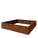 Cortenstaal plantenbak XXL - Vierkant - 300 x 300 x 60 cm - Zonder bodemplaat