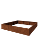 Cortenstaal plantenbak XXL - Vierkant - 300 x 300 x 50 cm - Zonder bodemplaat