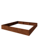 Cortenstaal plantenbak XXL - Vierkant - 300 x 300 x 40 cm - Zonder bodemplaat