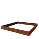 Cortenstaal plantenbak XXL - Vierkant - 300 x 300 x 30 cm - Zonder bodemplaat