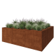 Cortenstaal plantenbak XXL - Vierkant - 300 x 300 x 100 cm - Zonder bodemplaat