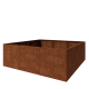 Cortenstaal plantenbak XXL - Vierkant - 300 x 300 x 100 cm - Zonder bodemplaat