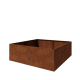 Cortenstaal plantenbak XXL - Vierkant - 240 x 240 x 80 cm - Zonder bodemplaat