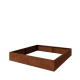 Cortenstaal plantenbak XXL - Vierkant - 240 x 240 x 40 cm - Zonder bodemplaat