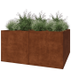 Cortenstaal plantenbak XXL - Vierkant - 200 x 200 x 100 cm - Zonder bodemplaat