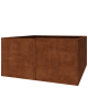 Cortenstaal plantenbak XXL - Vierkant - 200 x 200 x 100 cm - Zonder bodemplaat