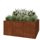 Cortenstaal plantenbak XXL - Vierkant - 180 x 180 x 80 cm - Zonder bodemplaat