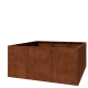 Cortenstaal plantenbak XXL - Vierkant - 180 x 180 x 80 cm - Zonder bodemplaat