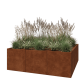 Cortenstaal plantenbak XXL - Vierkant - 180 x 180 x 60 cm - Zonder bodemplaat