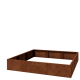 Cortenstaal plantenbak XXL - Vierkant - 180 x 180 x 30 cm - Zonder bodemplaat