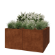 Cortenstaal plantenbak XXL - Vierkant - 160 x 160 x 80 cm - Zonder bodemplaat