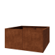 Cortenstaal plantenbak XXL - Vierkant - 160 x 160 x 80 cm - Zonder bodemplaat