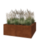 Cortenstaal plantenbak XXL - Vierkant - 160 x 160 x 60 cm - Zonder bodemplaat