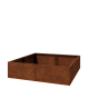 Cortenstaal plantenbak XXL - Vierkant - 160 x 160 x 40 cm - Zonder bodemplaat