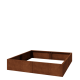 Cortenstaal plantenbak XXL - Vierkant - 160 x 160 x 30 cm - Zonder bodemplaat