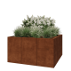 Cortenstaal plantenbak XXL - Vierkant - 150 x 150 x 80 cm - Zonder bodemplaat