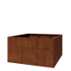 Cortenstaal plantenbak XXL - Vierkant - 150 x 150 x 80 cm - Zonder bodemplaat