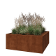 Cortenstaal plantenbak XXL - Vierkant - 150 x 150 x 60 cm - Zonder bodemplaat