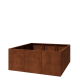 Cortenstaal plantenbak XXL - Vierkant - 150 x 150 x 60 cm - Zonder bodemplaat