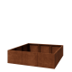 Cortenstaal plantenbak XXL - Vierkant - 150 x 150 x 40 cm - Zonder bodemplaat