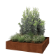 Cortenstaal plantenbak XXL - Vierkant - 150 x 150 x 30 cm - Zonder bodemplaat