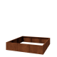 Cortenstaal plantenbak XXL - Vierkant - 150 x 150 x 30 cm - Zonder bodemplaat