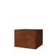 Cortenstaal plantenbak - Vierkant - 80 x 80 x 60 cm - Met bodemplaat