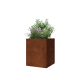 Cortenstaal plantenbak - Vierkant - 50 x 50 x 60 cm - Met bodemplaat