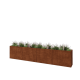 Cortenstaal plantenbak XXL - Rechthoek - 400 x 40 x 80 cm - Zonder bodemplaat