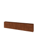 Cortenstaal plantenbak XXL - Rechthoek - 400 x 30 x 80 cm - Met bodemplaat