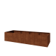 Cortenstaal plantenbak XXL - Rechthoek - 400 x 120 x 80 cm - Met bodemplaat