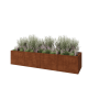 Cortenstaal plantenbak XXL - Rechthoek - 400 x 100 x 80 cm - Zonder bodemplaat