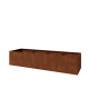 Cortenstaal plantenbak XXL - Rechthoek - 400 x 100 x 80 cm - Met bodemplaat