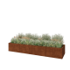 Cortenstaal plantenbak XXL - Rechthoek - 400 x 100 x 60 cm - Zonder bodemplaat