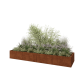 Cortenstaal plantenbak XXL - Rechthoek - 400 x 100 x 50 cm - Zonder bodemplaat