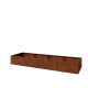 Cortenstaal plantenbak XXL - Rechthoek - 400 x 100 x 50 cm - Zonder bodemplaat