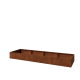 Cortenstaal plantenbak XXL - Rechthoek - 400 x 100 x 40 cm - Met bodemplaat