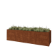 Cortenstaal plantenbak XXL - Rechthoek - 400 x 100 x 100 cm - Met bodemplaat