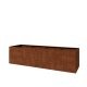 Cortenstaal plantenbak XXL - Rechthoek - 400 x 100 x 100 cm - Met bodemplaat