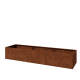 Cortenstaal plantenbak XXL - Rechthoek - 360 x 80 x 60 cm - Met bodemplaat