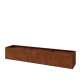 Cortenstaal plantenbak XXL - Rechthoek - 360 x 60 x 60 cm - Met bodemplaat