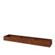 Cortenstaal plantenbak XXL - Rechthoek - 360 x 60 x 30 cm - Zonder bodemplaat