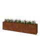 Cortenstaal plantenbak XXL - Rechthoek - 360 x 50 x 80 cm - Met bodemplaat