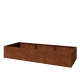Cortenstaal plantenbak XXL - Rechthoek - 360 x 120 x 60 cm - Met bodemplaat