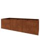 Cortenstaal plantenbak XXL - Rechthoek - 300 x 100 x 80 cm - Met bodemplaat