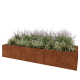 Cortenstaal plantenbak XXL - Rechthoek - 300 x 100 x 50 cm - Zonder bodemplaat