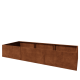 Cortenstaal plantenbak XXL - Rechthoek - 300 x 100 x 50 cm - Met bodemplaat