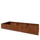 Cortenstaal plantenbak XXL - Rechthoek - 300 x 100 x 40 cm - Met bodemplaat