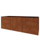 Cortenstaal plantenbak XXL - Rechthoek - 300 x 100 x 100 cm - Met bodemplaat